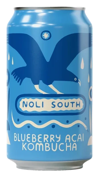 Blueberry Acai kombucha can